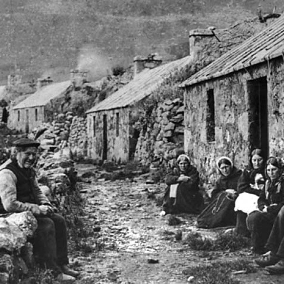 Photo: St Kilda in 1886. Property of the National Trust for Scotland.