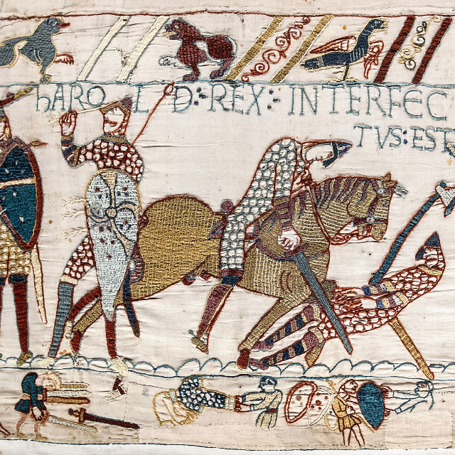 A scene from the Bayeux Tapestry. Photo: Myrabella @ Wikipedia.