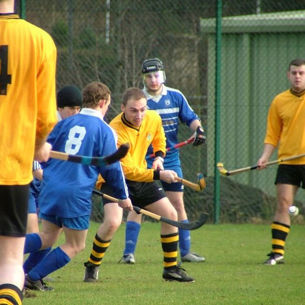 A shinty game in progress. Photo: Sologoal @ Wikipedia.